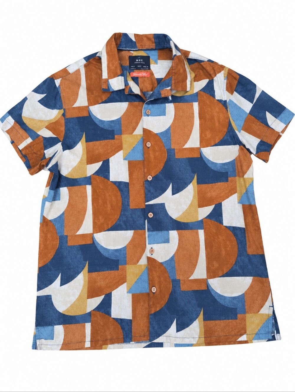 MBX Men’s Paradise Geometric Print Shirt Size S